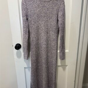 J. Crew Gray Long Sleeve Crew Neck Sweater Dress